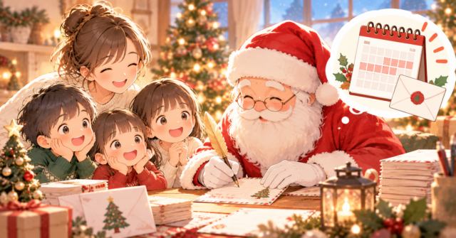サンタからの手紙2026申し込みはいつまで?フィンランド・広尾・SANTA GREETINGの締め切りと値段を3児ママが比較