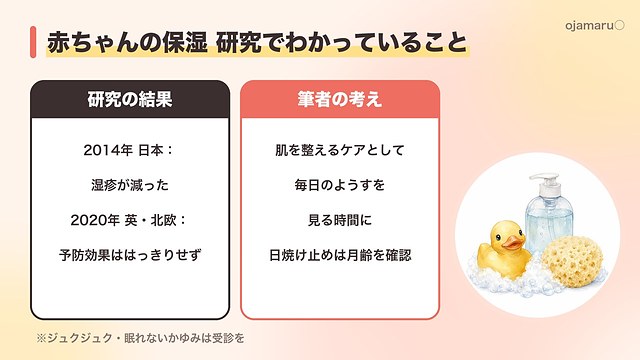 赤ちゃんの保湿について研究でわかっていることと理学療法士ママの考え