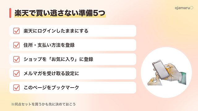 楽天でアロベビー福袋を買い逃さない準備5つ